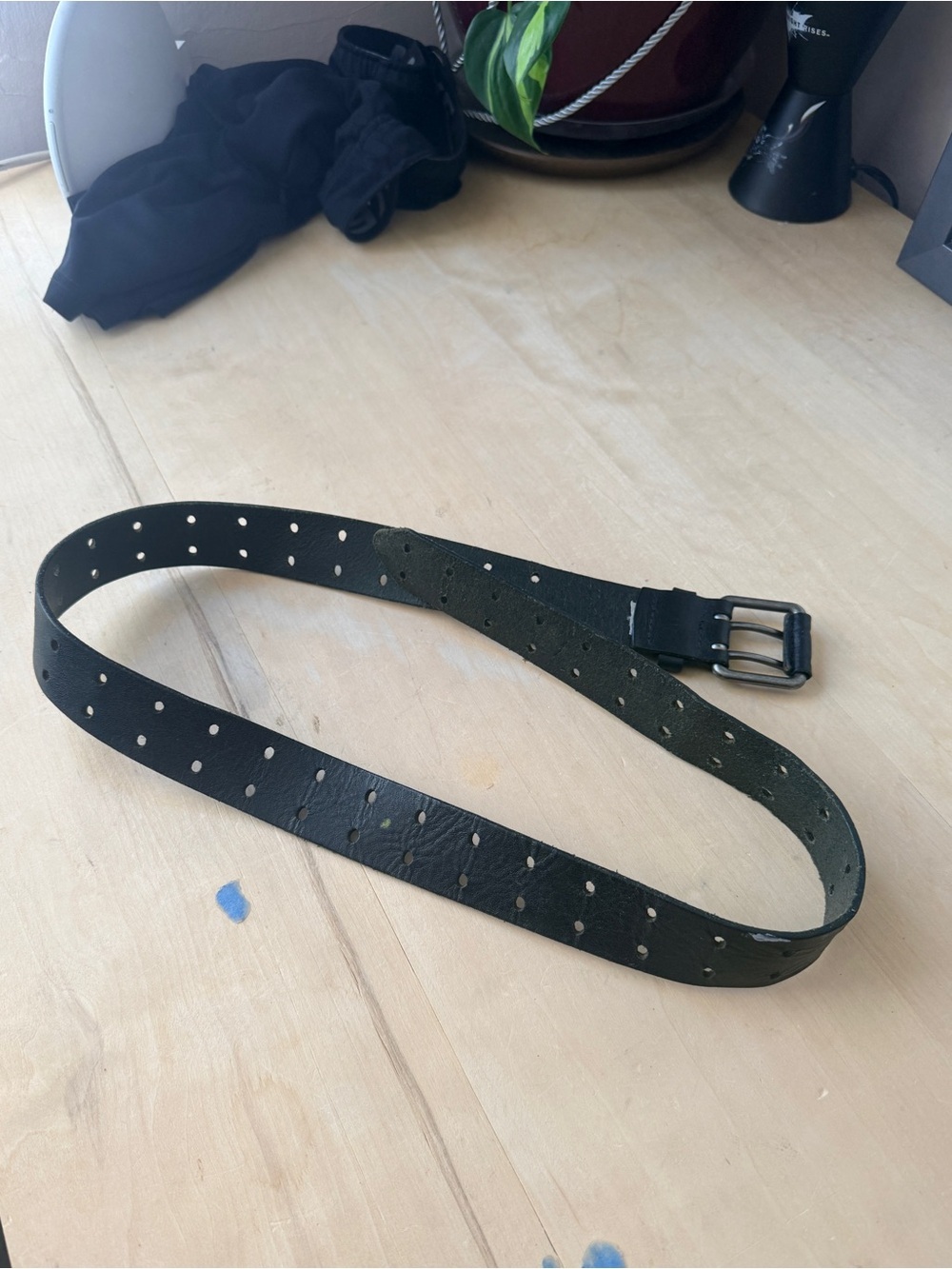 Lucky Brand Women's Belt -  Double Buckle Black - small Flaw